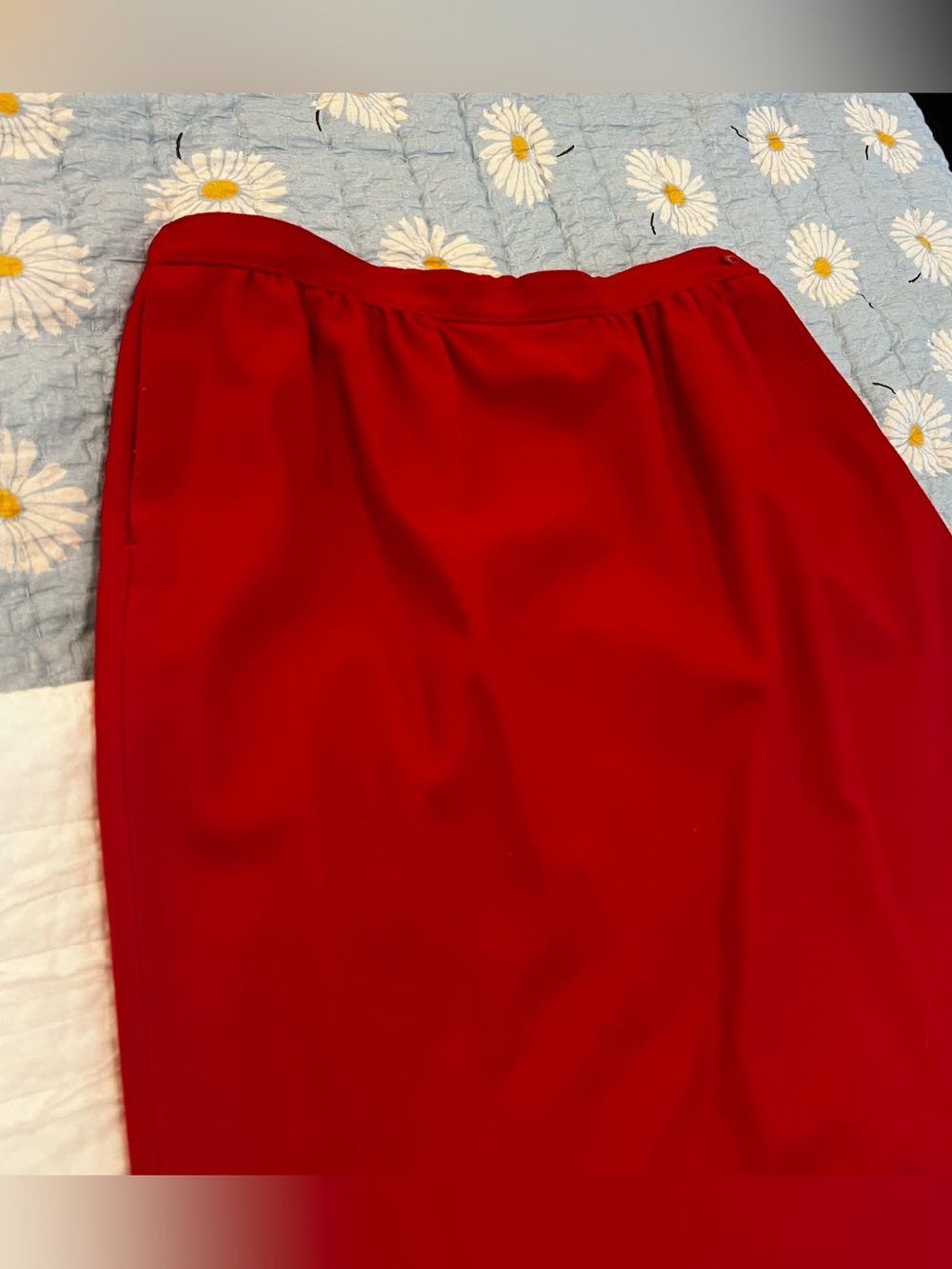 Pendleton Red Midi Skirt with Elastic Waist - Picture 12 of 14